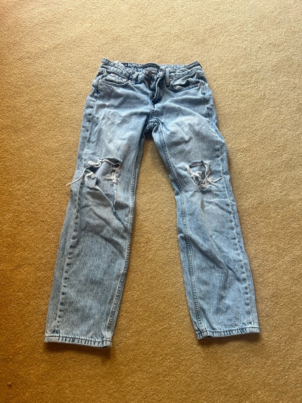 Aeropostale Light Blue Low Rise Baggy Jeans- Size 0 Short